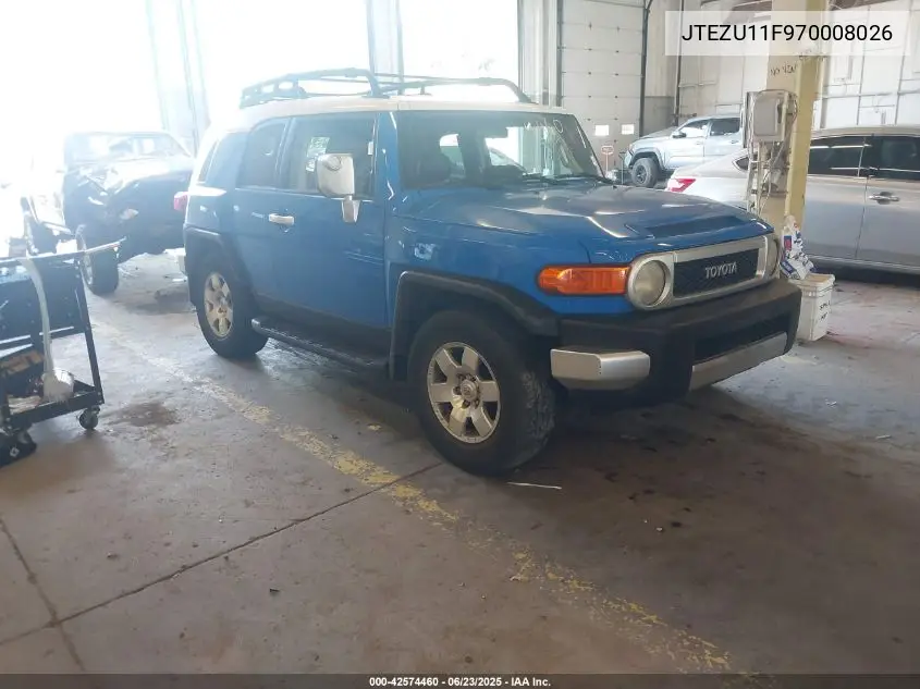 2007 Toyota Fj Cruiser VIN: JTEZU11F970008026 Lot: 42574460