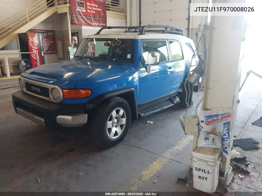 2007 Toyota Fj Cruiser VIN: JTEZU11F970008026 Lot: 42574460