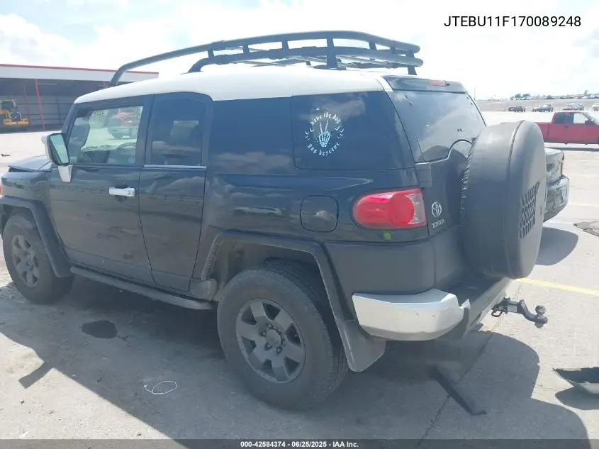 2007 Toyota Fj Cruiser VIN: JTEBU11F170089248 Lot: 42584374