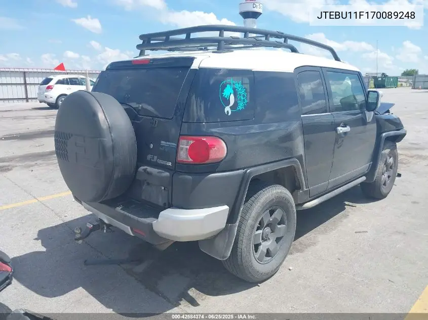 2007 Toyota Fj Cruiser VIN: JTEBU11F170089248 Lot: 42584374