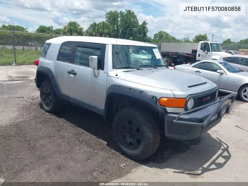 2007 Toyota Fj Cruiser VIN: JTEBU11F570080858 Lot: 42589416