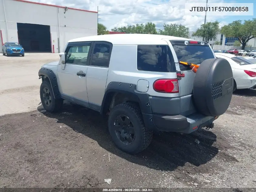 2007 Toyota Fj Cruiser VIN: JTEBU11F570080858 Lot: 42589416