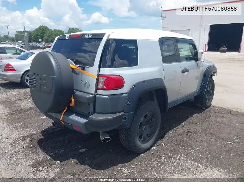 2007 Toyota Fj Cruiser VIN: JTEBU11F570080858 Lot: 42589416