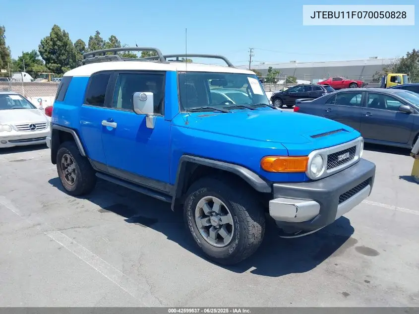 2007 Toyota Fj Cruiser VIN: JTEBU11F070050828 Lot: 42599537