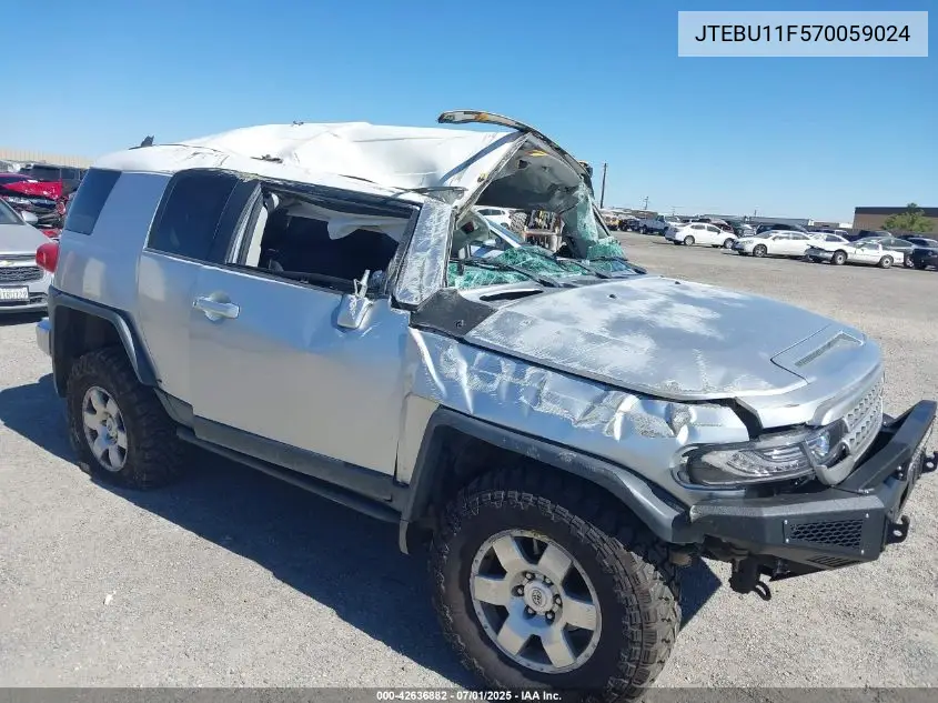 2007 Toyota Fj Cruiser VIN: JTEBU11F570059024 Lot: 42636882
