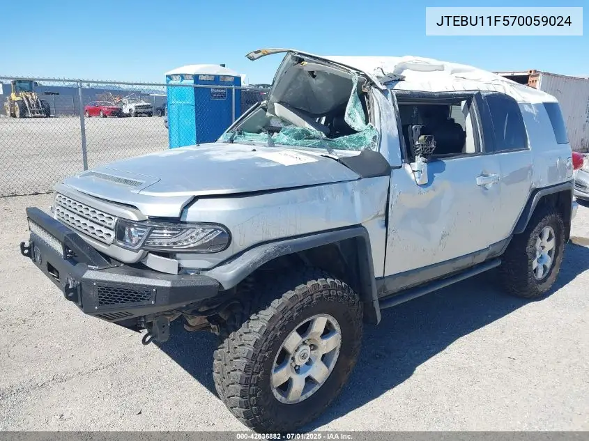 2007 Toyota Fj Cruiser VIN: JTEBU11F570059024 Lot: 42636882