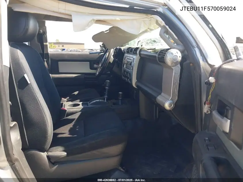 2007 Toyota Fj Cruiser VIN: JTEBU11F570059024 Lot: 42636882