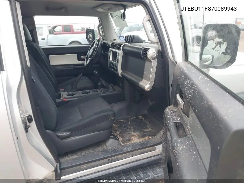 2007 Toyota Fj Cruiser VIN: JTEBU11F870089943 Lot: 42653427