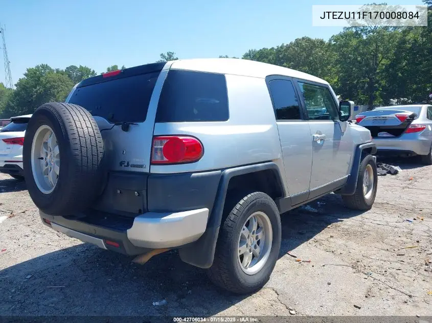 2007 Toyota Fj Cruiser VIN: JTEZU11F170008084 Lot: 42706034