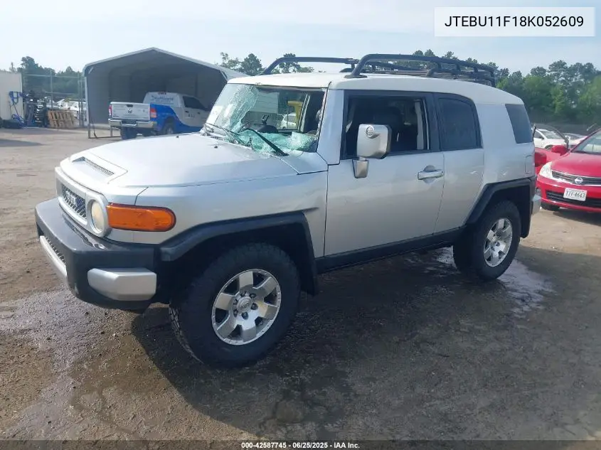2008 Toyota Fj Cruiser VIN: JTEBU11F18K052609 Lot: 42587745