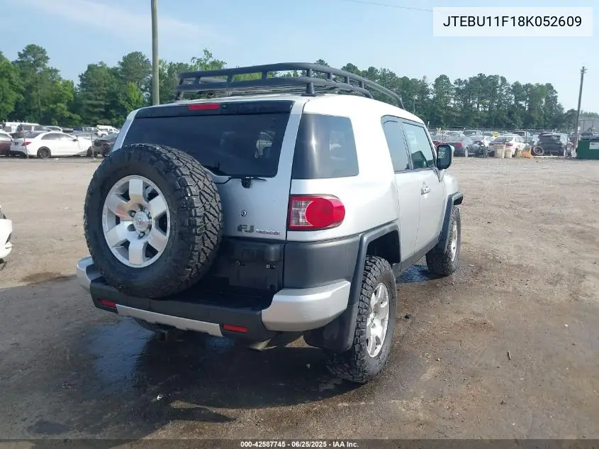 2008 Toyota Fj Cruiser VIN: JTEBU11F18K052609 Lot: 42587745