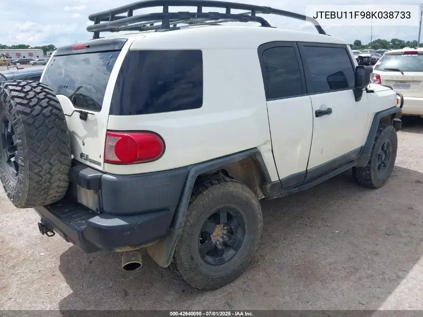 2008 Toyota Fj Cruiser VIN: JTEBU11F98K038733 Lot: 42640098