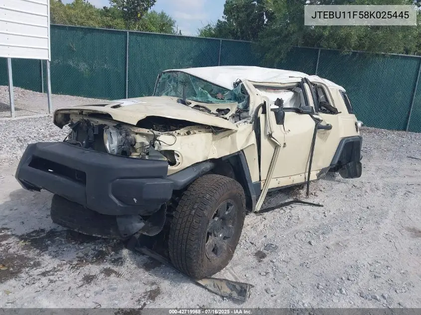 2008 Toyota Fj Cruiser VIN: JTEBU11F58K025445 Lot: 42719968