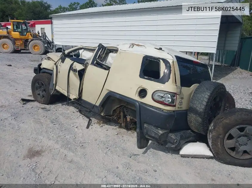 2008 Toyota Fj Cruiser VIN: JTEBU11F58K025445 Lot: 42719968