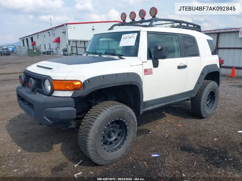 2010 Toyota Fj Cruiser VIN: JTEBU4BF7AK092845 Lot: 42574072