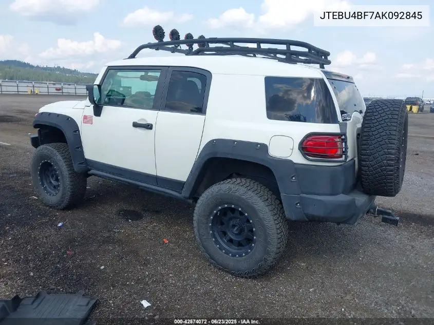 2010 Toyota Fj Cruiser VIN: JTEBU4BF7AK092845 Lot: 42574072