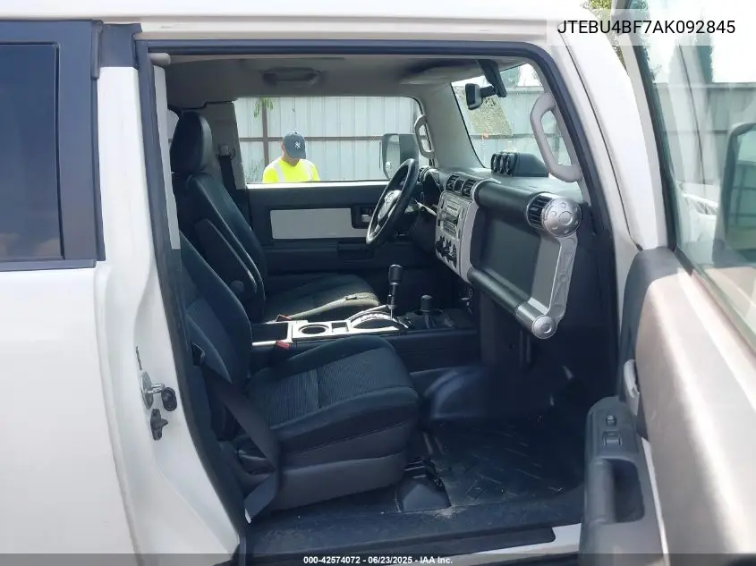 2010 Toyota Fj Cruiser VIN: JTEBU4BF7AK092845 Lot: 42574072