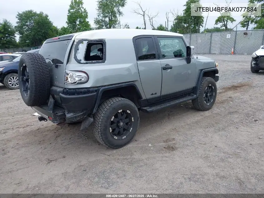 2010 Toyota Fj Cruiser VIN: JTEBU4BF8AK077884 Lot: 42612487