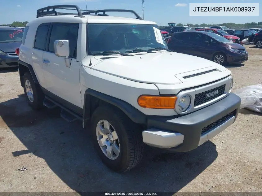 2010 Toyota Fj Cruiser VIN: JTEZU4BF1AK008937 Lot: 42612935