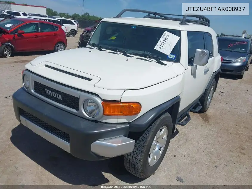 2010 Toyota Fj Cruiser VIN: JTEZU4BF1AK008937 Lot: 42612935