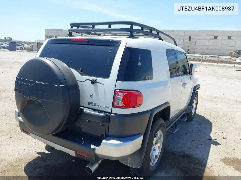 2010 Toyota Fj Cruiser VIN: JTEZU4BF1AK008937 Lot: 42612935