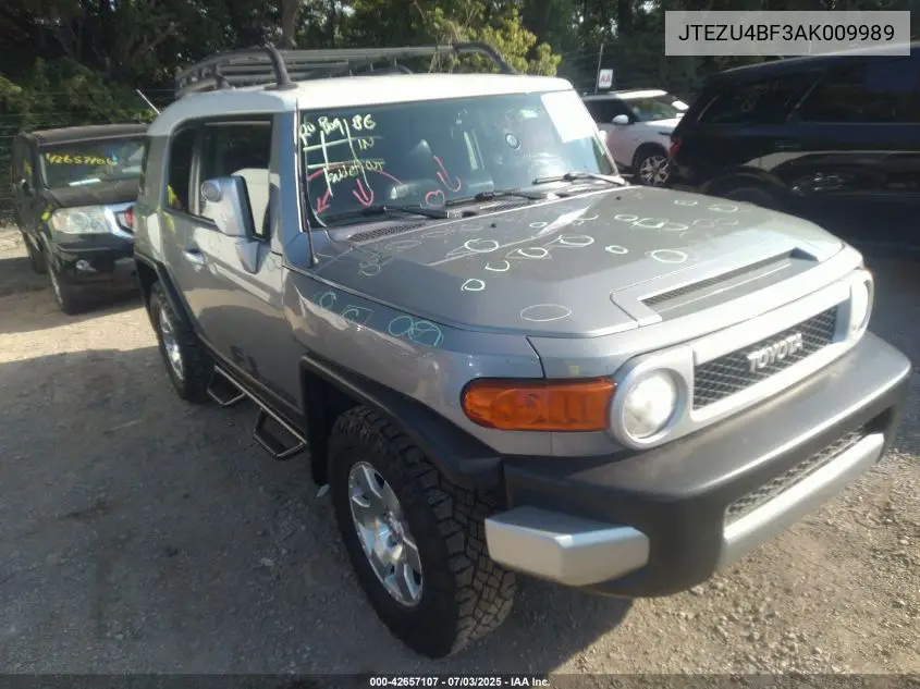 2010 Toyota Fj Cruiser VIN: JTEZU4BF3AK009989 Lot: 42657107
