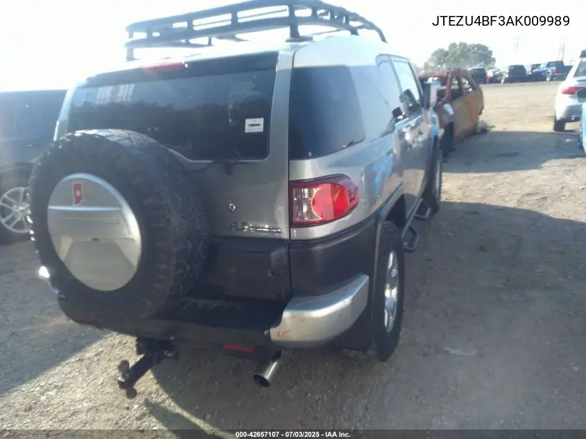 2010 Toyota Fj Cruiser VIN: JTEZU4BF3AK009989 Lot: 42657107