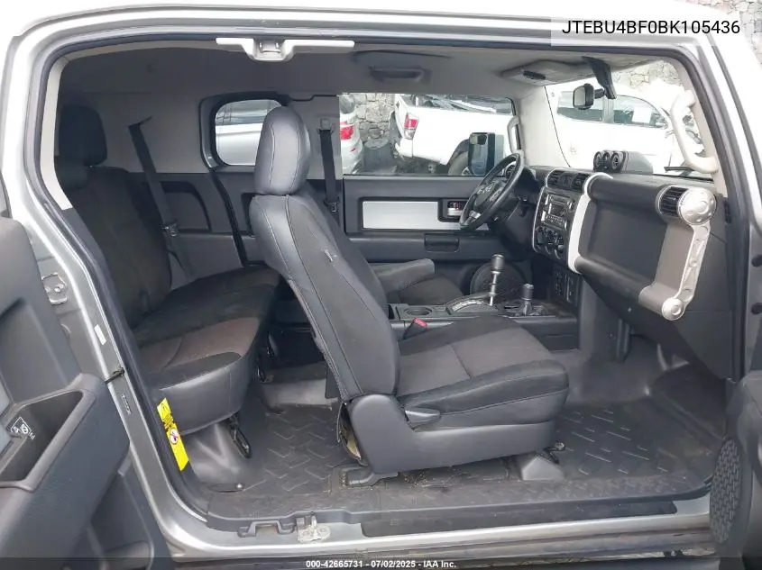 2011 Toyota Fj Cruiser VIN: JTEBU4BF0BK105436 Lot: 42665731