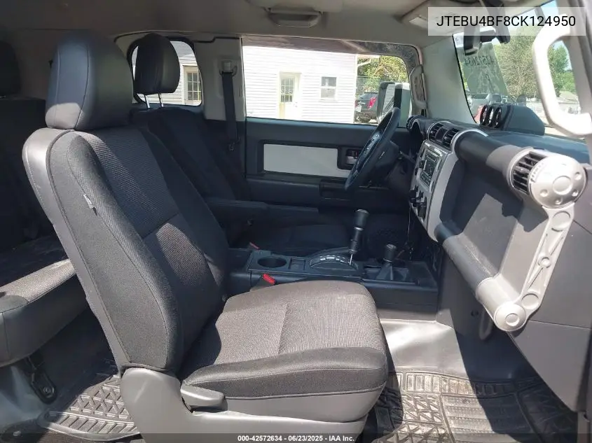 2012 Toyota Fj Cruiser VIN: JTEBU4BF8CK124950 Lot: 42572634