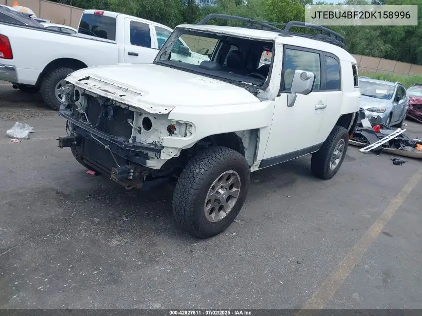 2013 Toyota Fj Cruiser VIN: JTEBU4BF2DK158996 Lot: 42627611
