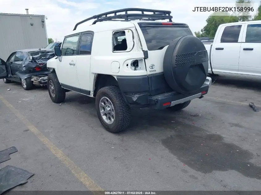 2013 Toyota Fj Cruiser VIN: JTEBU4BF2DK158996 Lot: 42627611