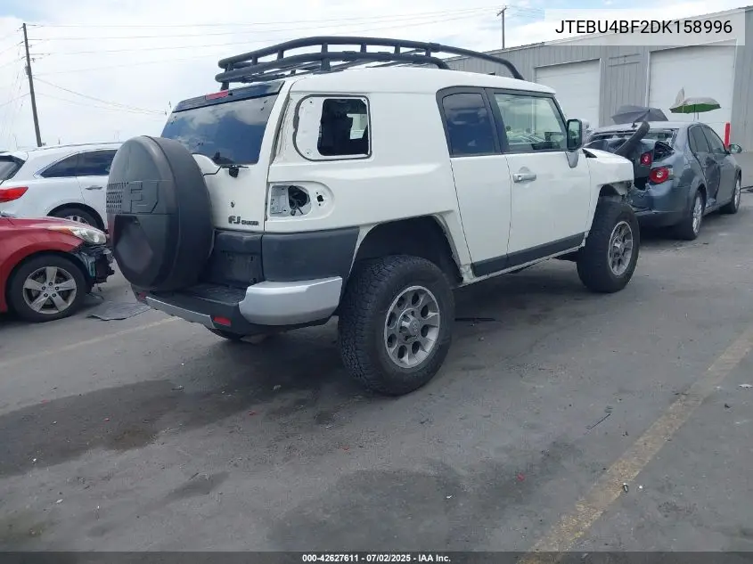 2013 Toyota Fj Cruiser VIN: JTEBU4BF2DK158996 Lot: 42627611