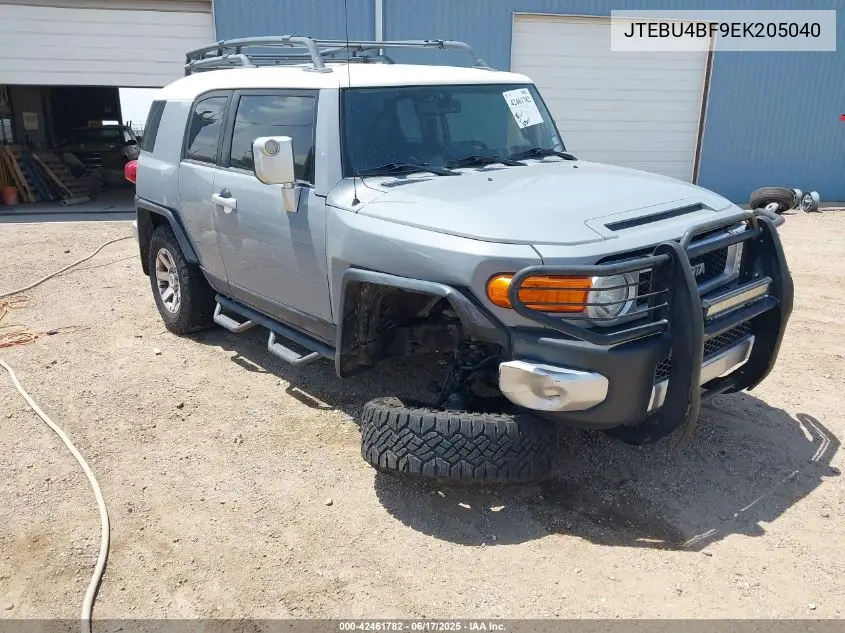 2014 Toyota Fj Cruiser VIN: JTEBU4BF9EK205040 Lot: 42461782