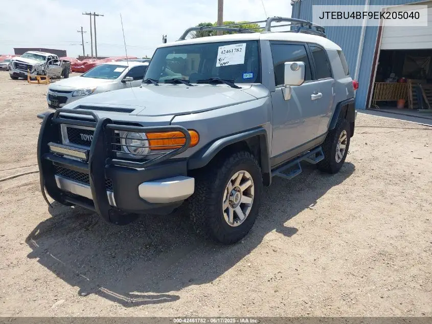 2014 Toyota Fj Cruiser VIN: JTEBU4BF9EK205040 Lot: 42461782