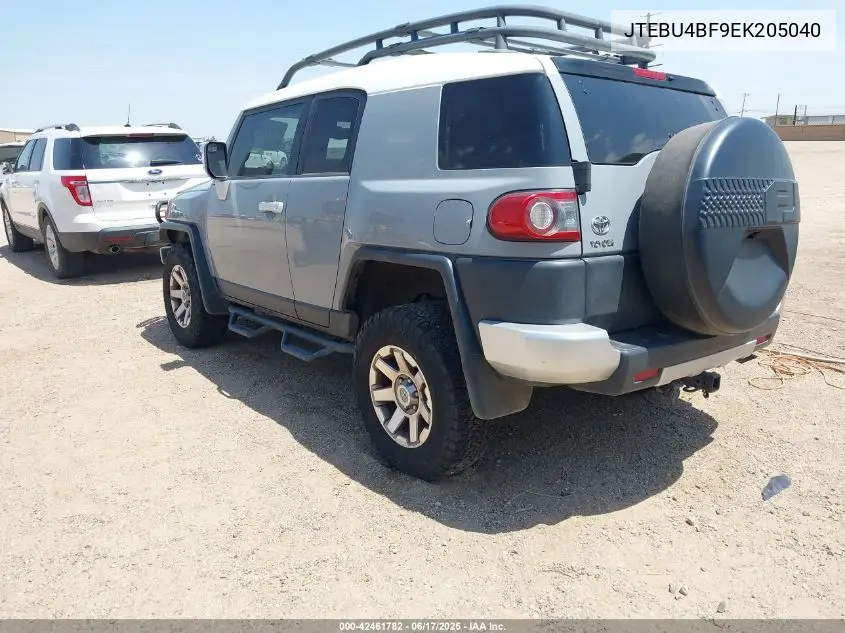 2014 Toyota Fj Cruiser VIN: JTEBU4BF9EK205040 Lot: 42461782