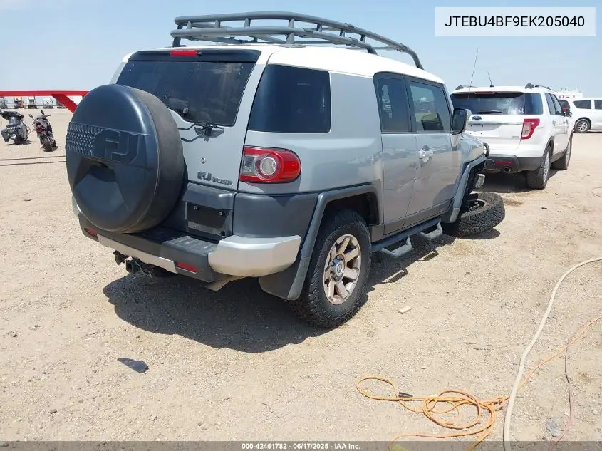 2014 Toyota Fj Cruiser VIN: JTEBU4BF9EK205040 Lot: 42461782