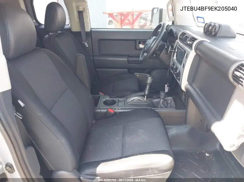 2014 Toyota Fj Cruiser VIN: JTEBU4BF9EK205040 Lot: 42461782