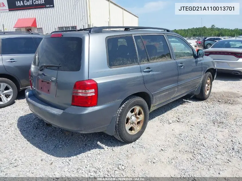 2001 Toyota Highlander VIN: JTEGD21A110013701 Lot: 42605538