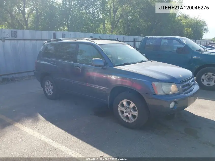 2002 Toyota Highlander Limited V6 VIN: JTEHF21A120046276 Lot: 42615190