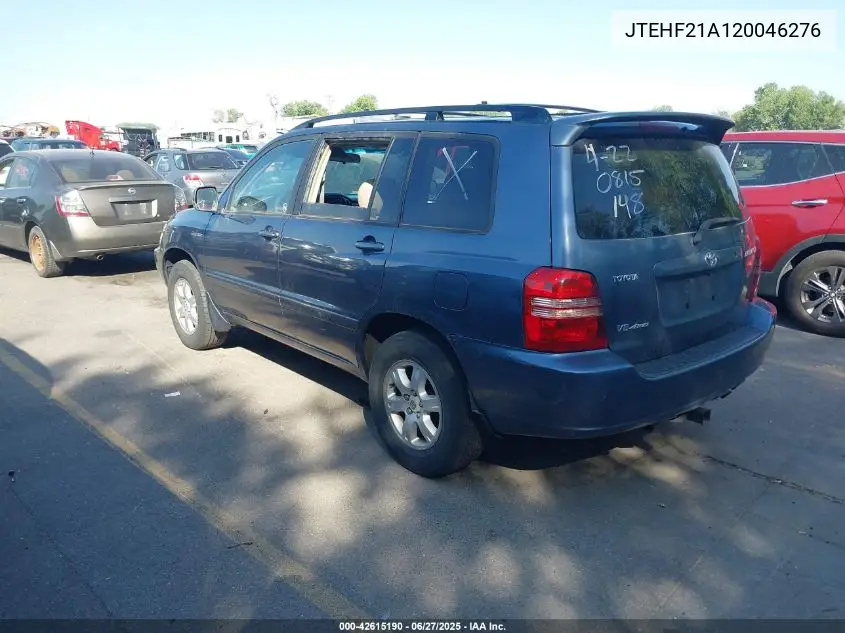 2002 Toyota Highlander Limited V6 VIN: JTEHF21A120046276 Lot: 42615190
