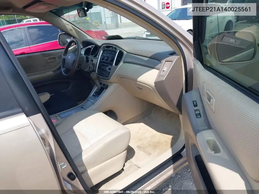 2004 Toyota Highlander V6 VIN: JTEEP21A140025561 Lot: 42601941