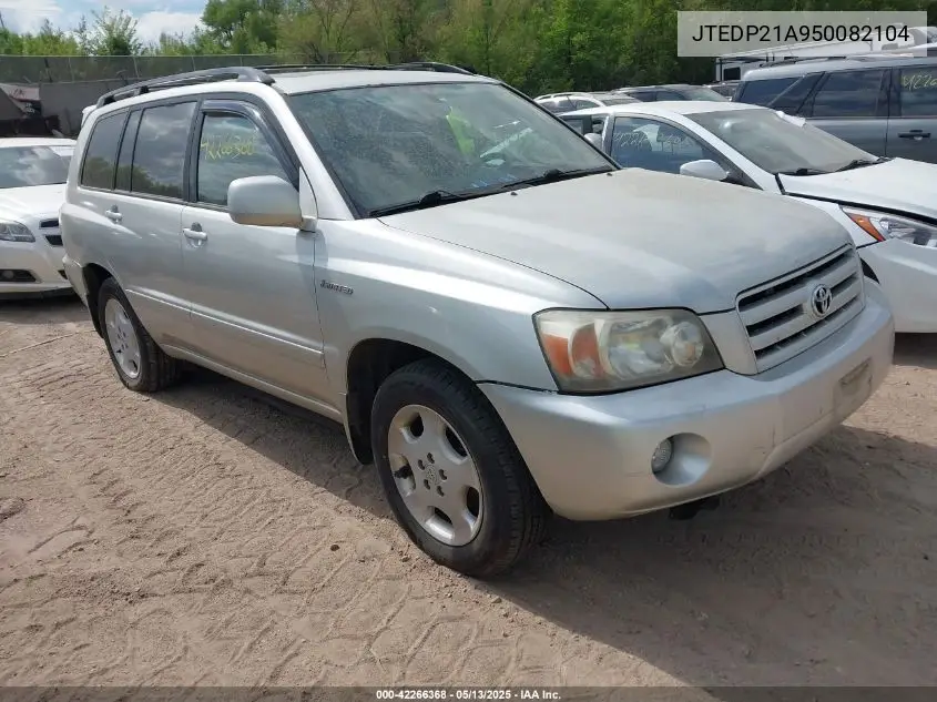 2005 Toyota Highlander Limited V6 VIN: JTEDP21A950082104 Lot: 42266368