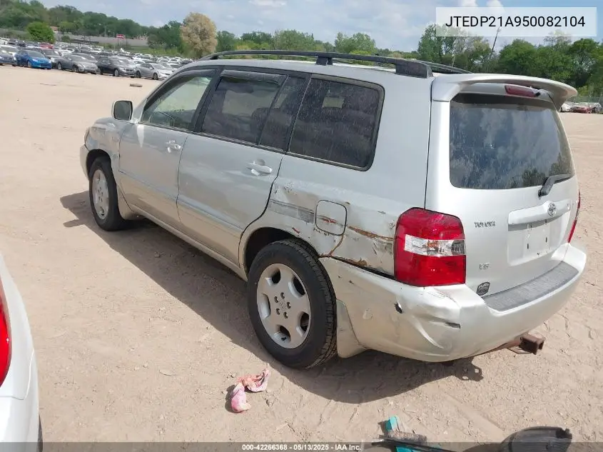 2005 Toyota Highlander Limited V6 VIN: JTEDP21A950082104 Lot: 42266368