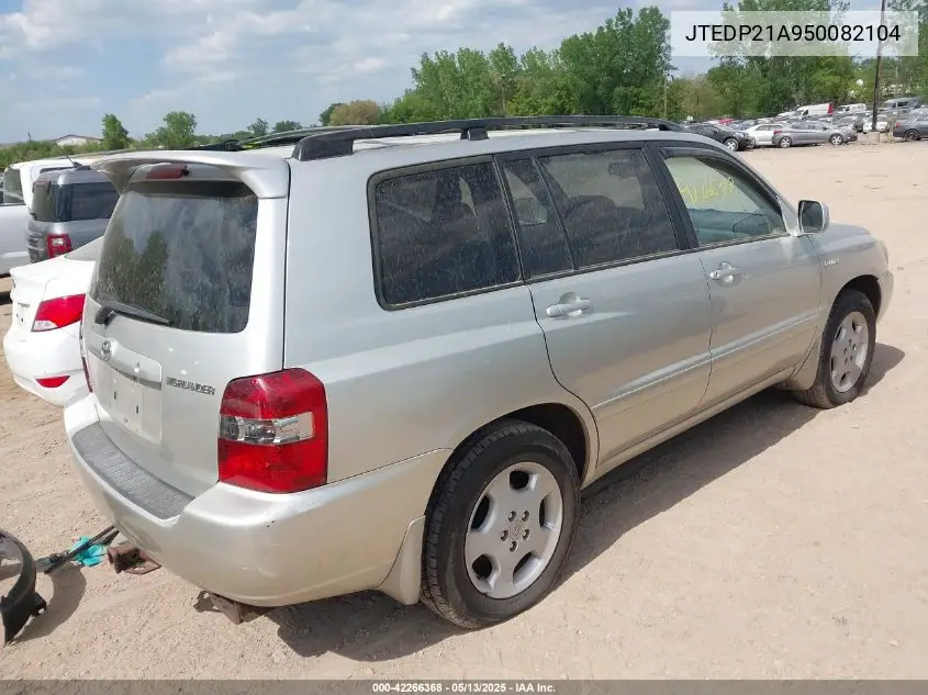 2005 Toyota Highlander Limited V6 VIN: JTEDP21A950082104 Lot: 42266368