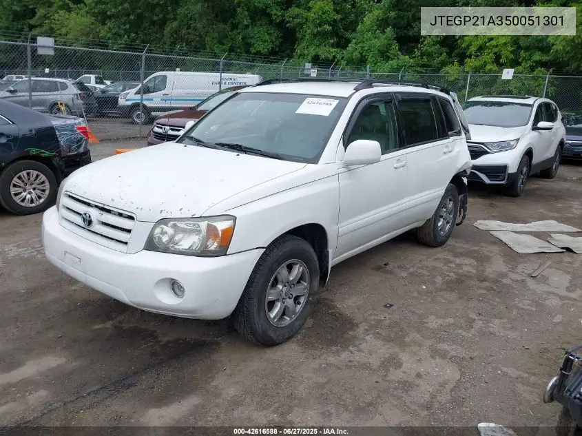 2005 Toyota Highlander V6 VIN: JTEGP21A350051301 Lot: 42616588