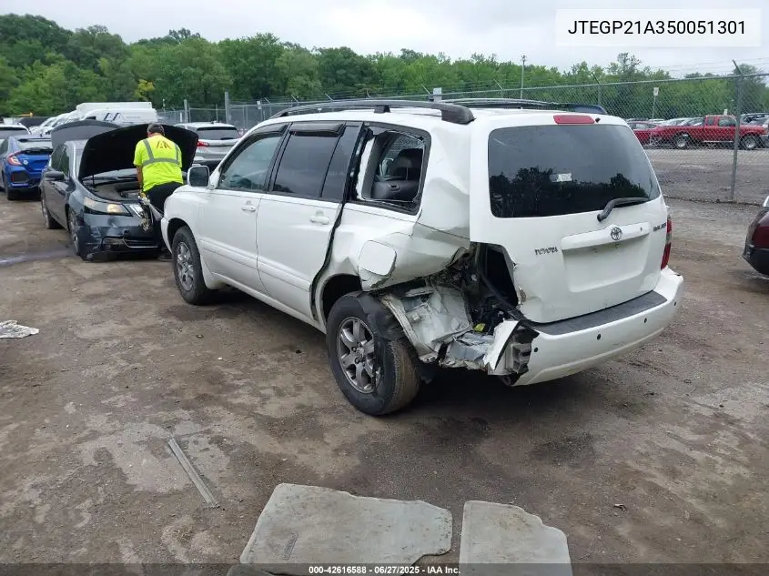 2005 Toyota Highlander V6 VIN: JTEGP21A350051301 Lot: 42616588