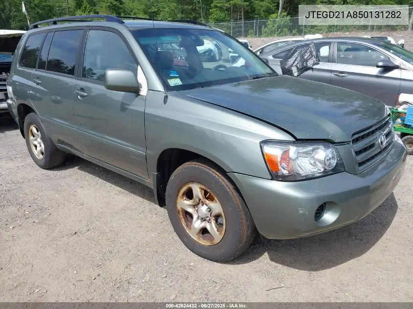 2005 Toyota Highlander VIN: JTEGD21A850131282 Lot: 42624432