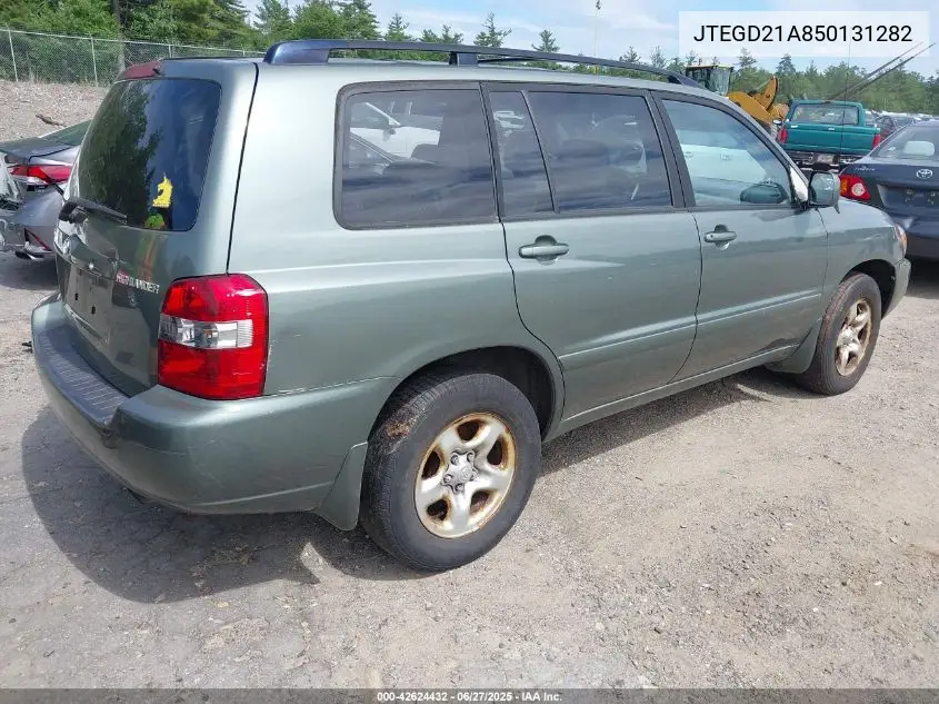 2005 Toyota Highlander VIN: JTEGD21A850131282 Lot: 42624432