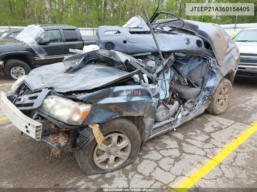 2006 Toyota Highlander V6 VIN: JTEEP21A360154405 Lot: 42233448