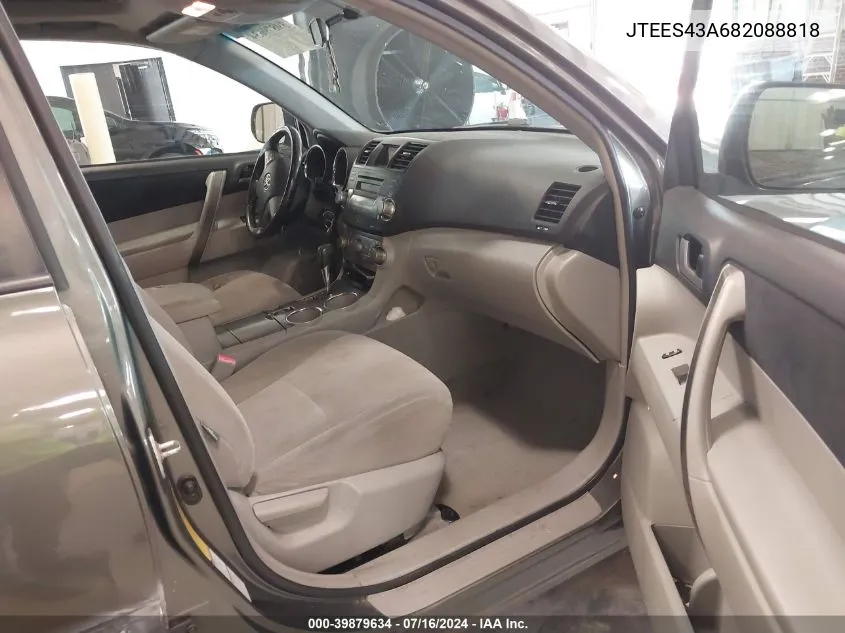 2008 Toyota Highlander Sport VIN: JTEES43A682088818 Lot: 39879634